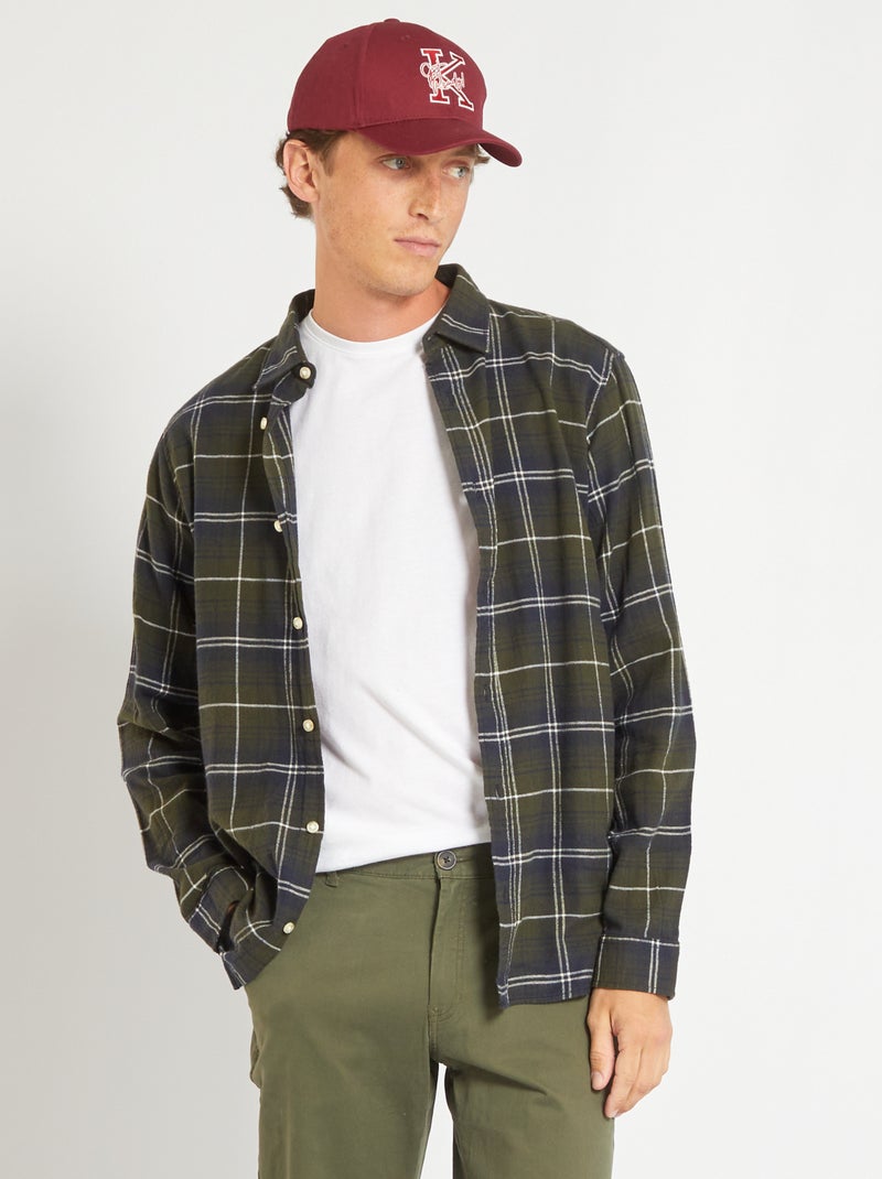 Chemise en flanelle 'Produkt' gris - Kiabi
