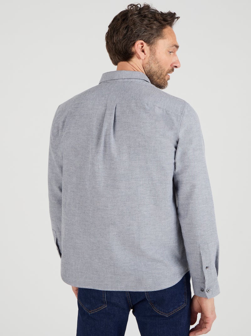 Chemise en flanelle Thermolactyl - Damart Gris - Kiabi