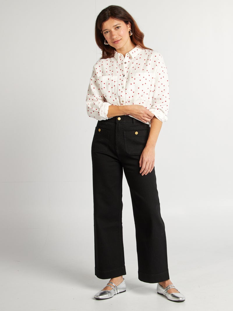 Chemise en gaze de coton - Saint-valentin Rouge - Kiabi