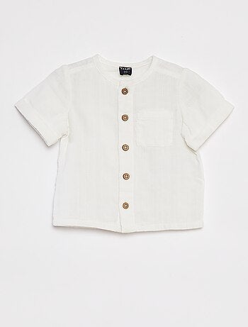 Chemise en gaze de coton à manches courtes