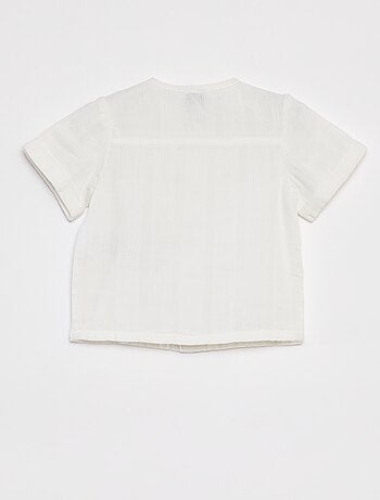 Chemise en gaze de coton à manches courtes