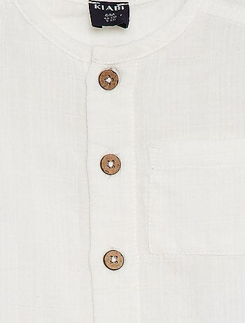 Chemise en gaze de coton à manches courtes