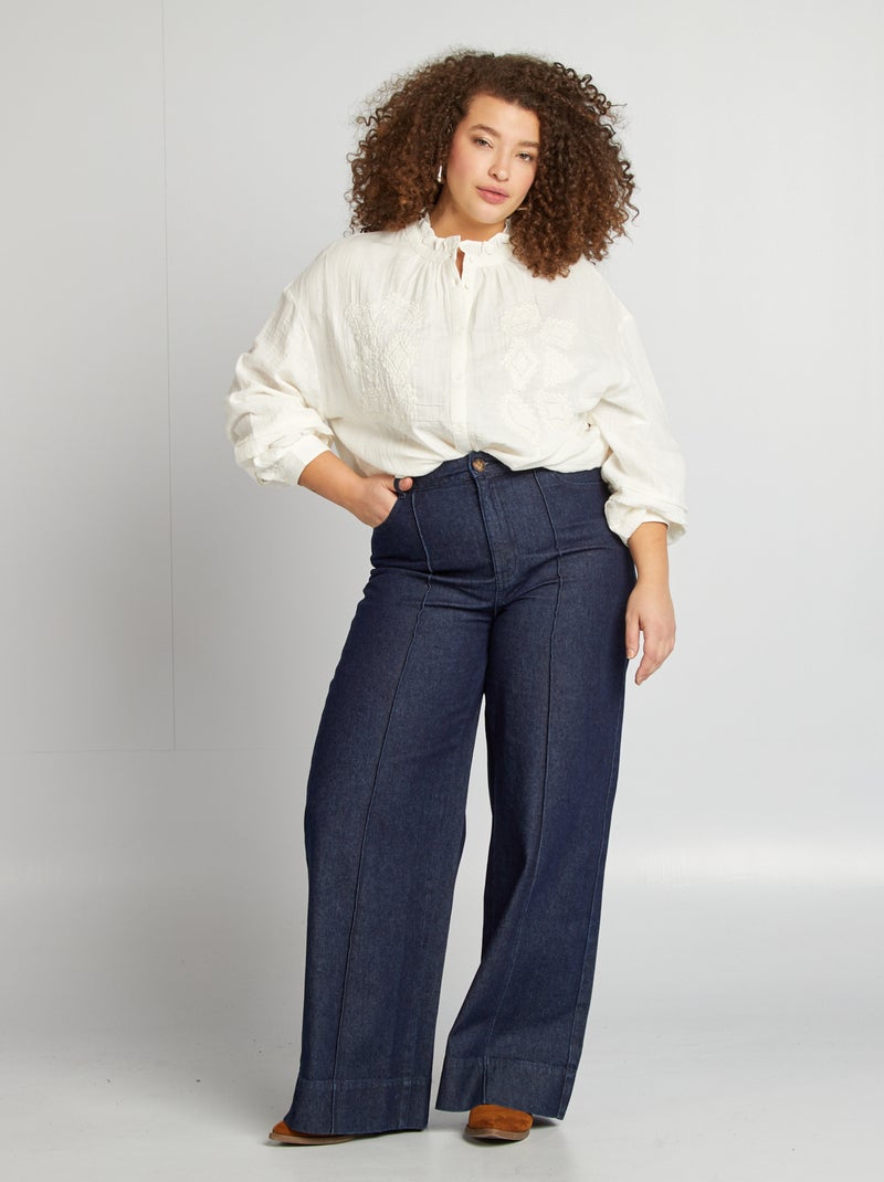 Chemise en gaze de coton BEIGE - Kiabi