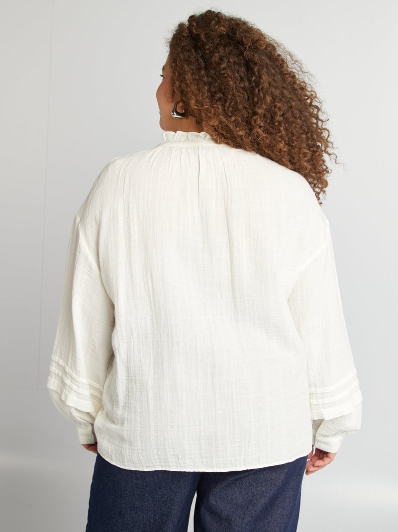 Chemise en gaze de coton BEIGE - Kiabi