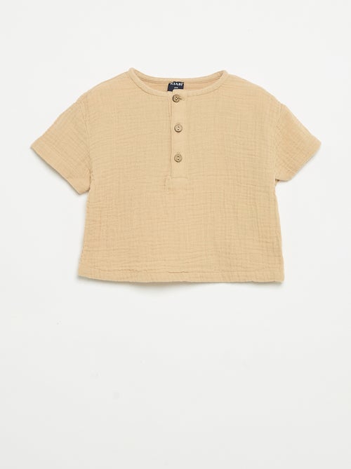 Chemise en gaze de coton - Kiabi