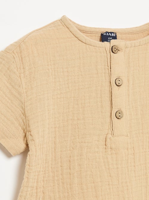 Chemise en gaze de coton - Kiabi