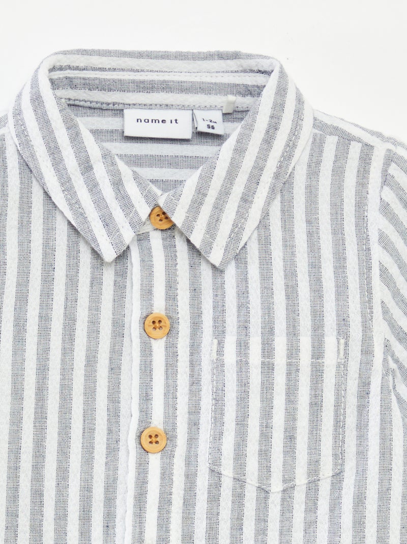 Chemise en gaze de coton 'Name it' BEIGE - Kiabi