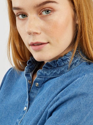 Chemise Homme à Manches Longues Bleu Jean Denim - Blacks Legend