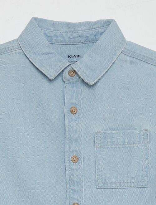 Chemise en jean à manches courtes - Kiabi