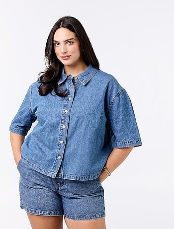 Chemise en jean à manches courtes