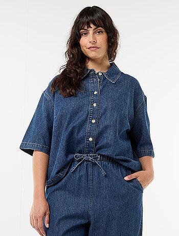 Chemise en jean à manches courtes