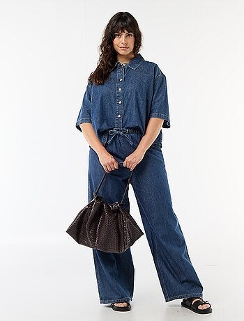 Chemise en jean à manches courtes