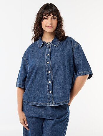 Chemise en jean à manches courtes
