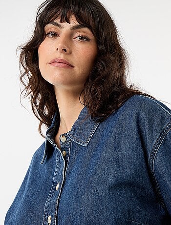 Chemise en jean à manches courtes