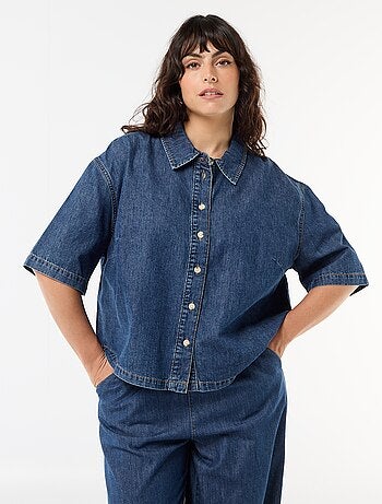 Chemise en jean à manches courtes