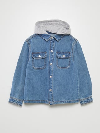 Chemise en jean avec cop capuche