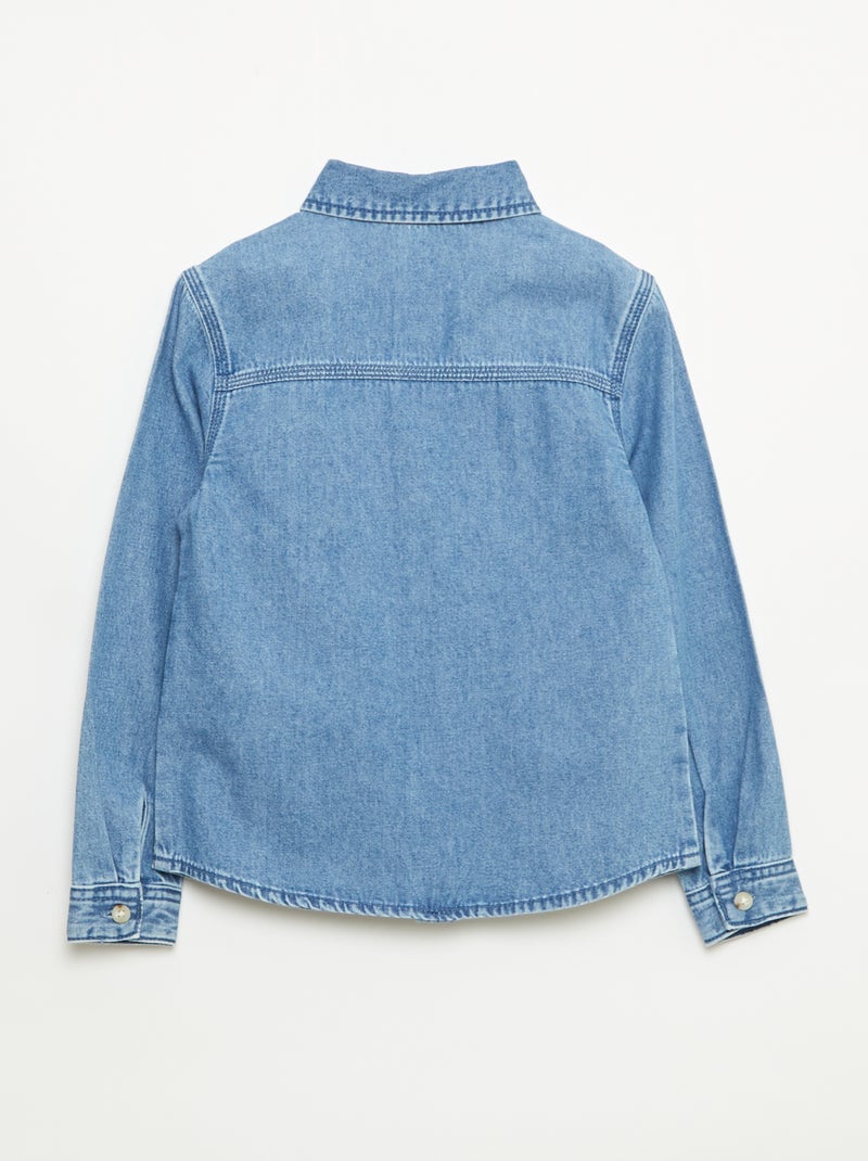 Chemise en jean avec poche poitrine Bleu - Kiabi