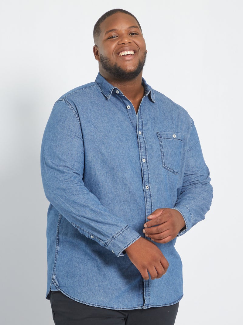 Chemise en jean avec poche Stone - Kiabi