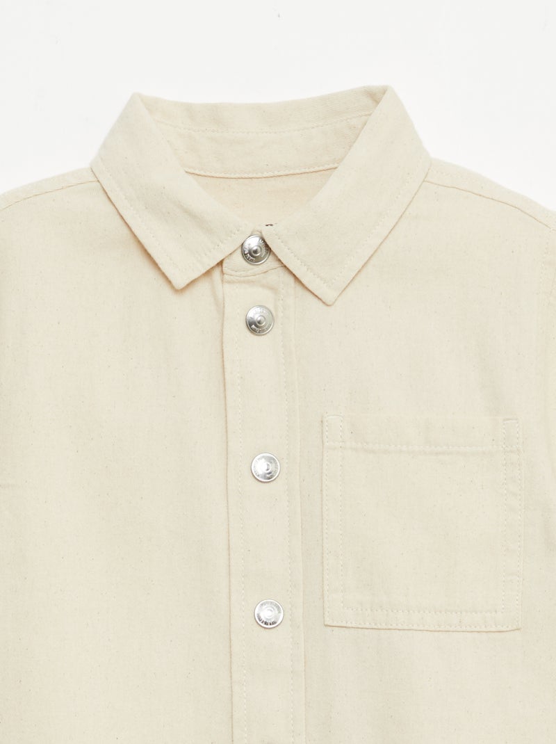 Chemise en jean Beige - Kiabi