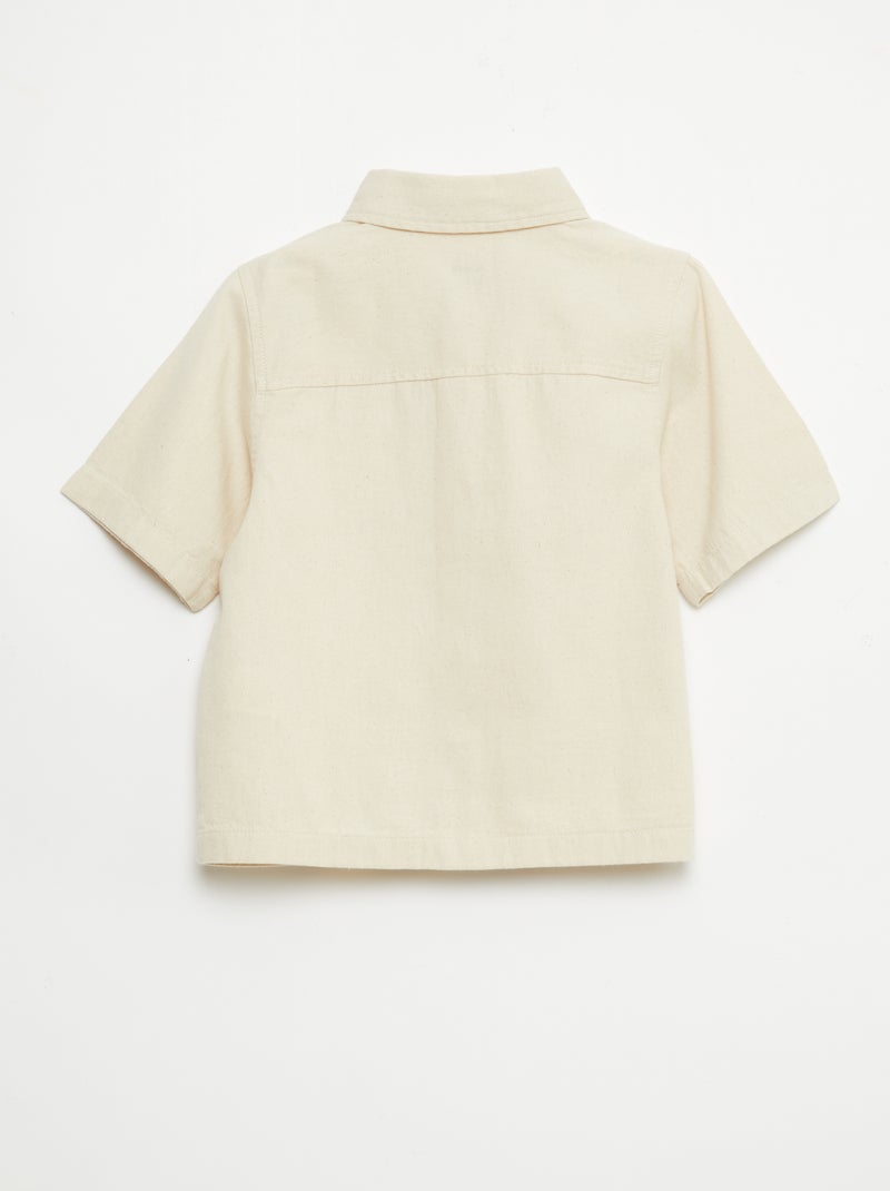Chemise en jean Beige - Kiabi