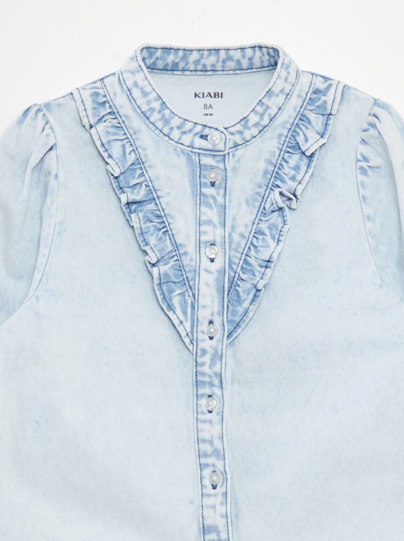 Chemise en jean Bleu - Kiabi