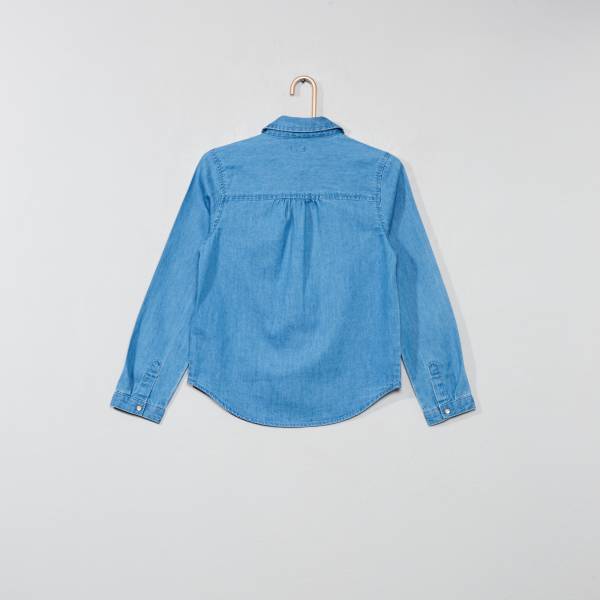 Chemise en jean Fille - bleu - Kiabi - 10,00€