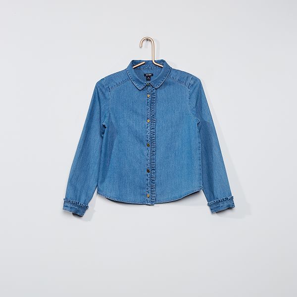 Chemise en jean Fille - bleu - Kiabi - 10,00€