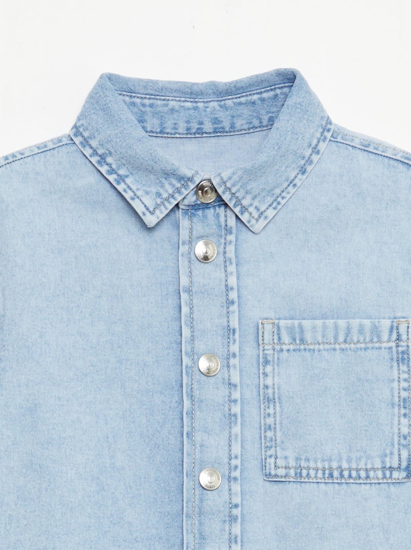 Chemise en jean Bleu - Kiabi