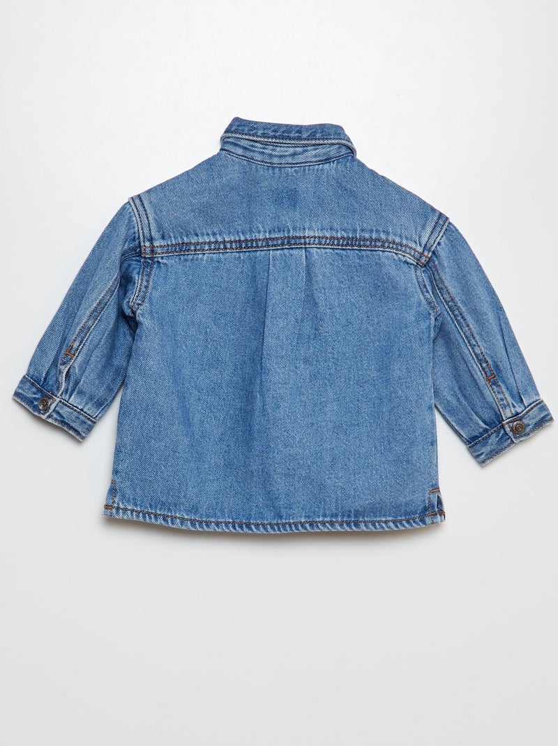Chemise en jean broderie lapin Bleu - Kiabi