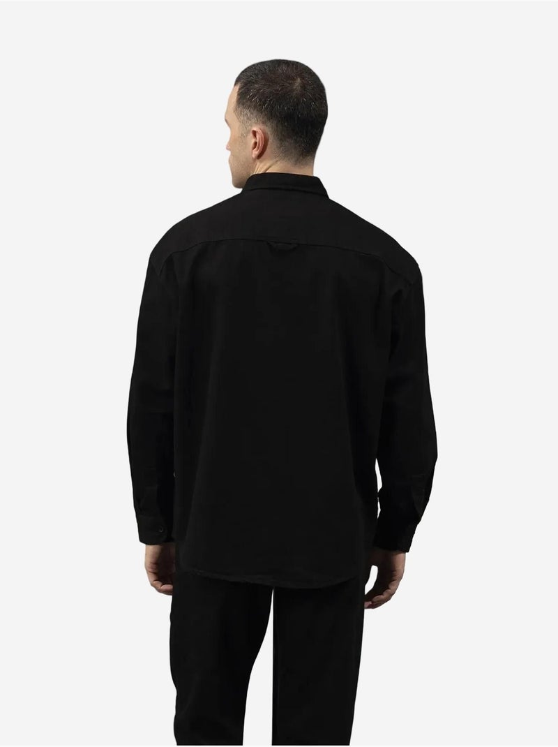 Chemise en jean coupe classique avec poche giesto Noir - Kiabi