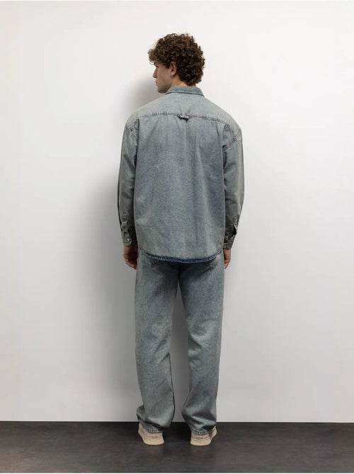Chemise en jean coupe classique boutonnée avec poche giesto - Kiabi Chemise en jean coupe classique boutonnée avec poche giesto - Kiabi