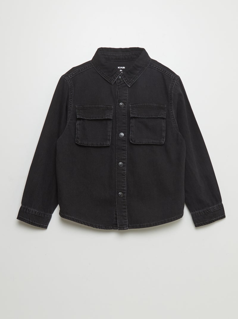 Chemise en jean Gris - Kiabi