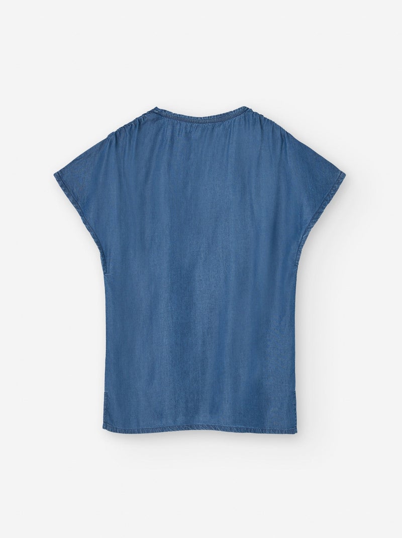 Chemise en Jean Léger Bleu - Kiabi