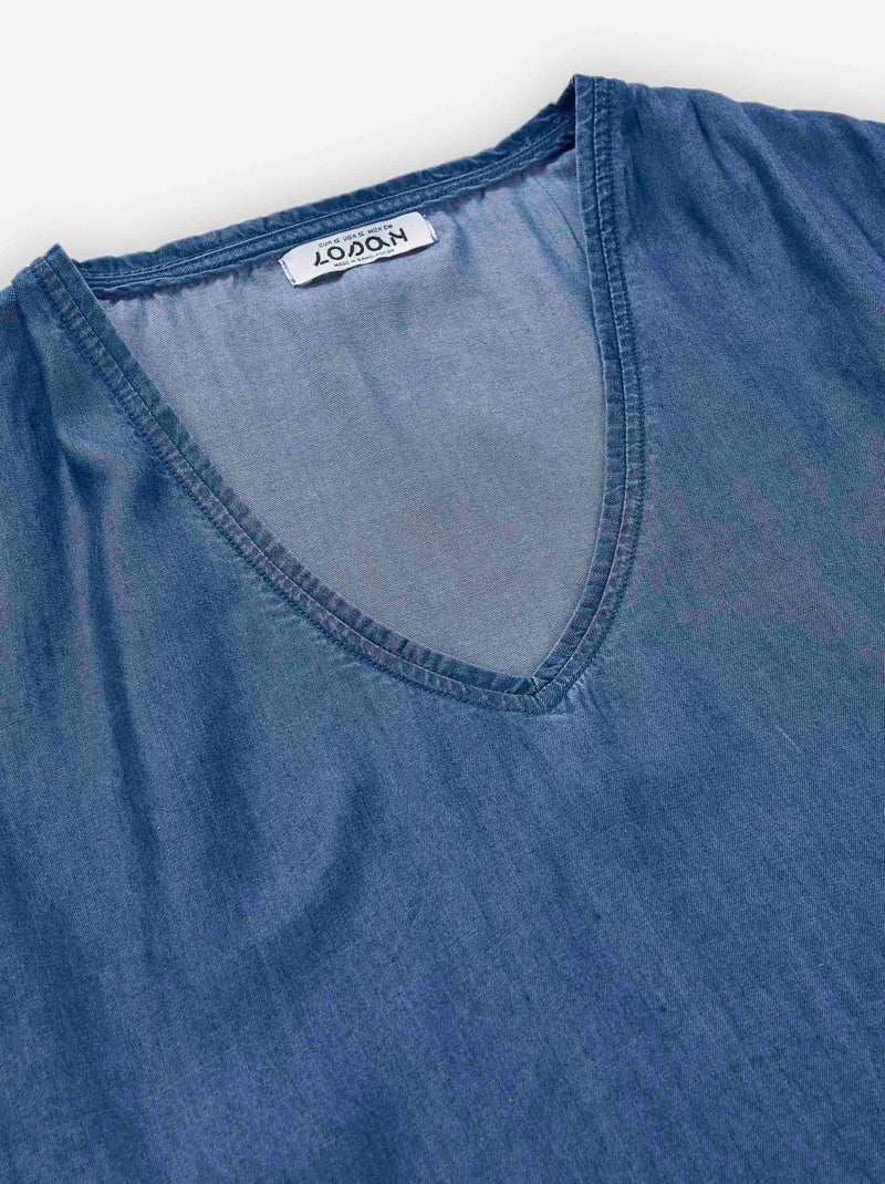 Chemise en Jean Léger Bleu - Kiabi
