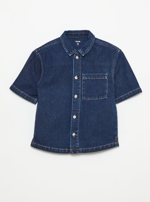Chemise en jean manches courtes - Kiabi Chemise en jean manches courtes - Kiabi
