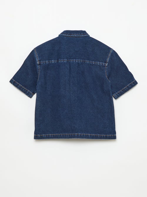 Chemise en jean manches courtes - Kiabi Chemise en jean manches courtes - Kiabi