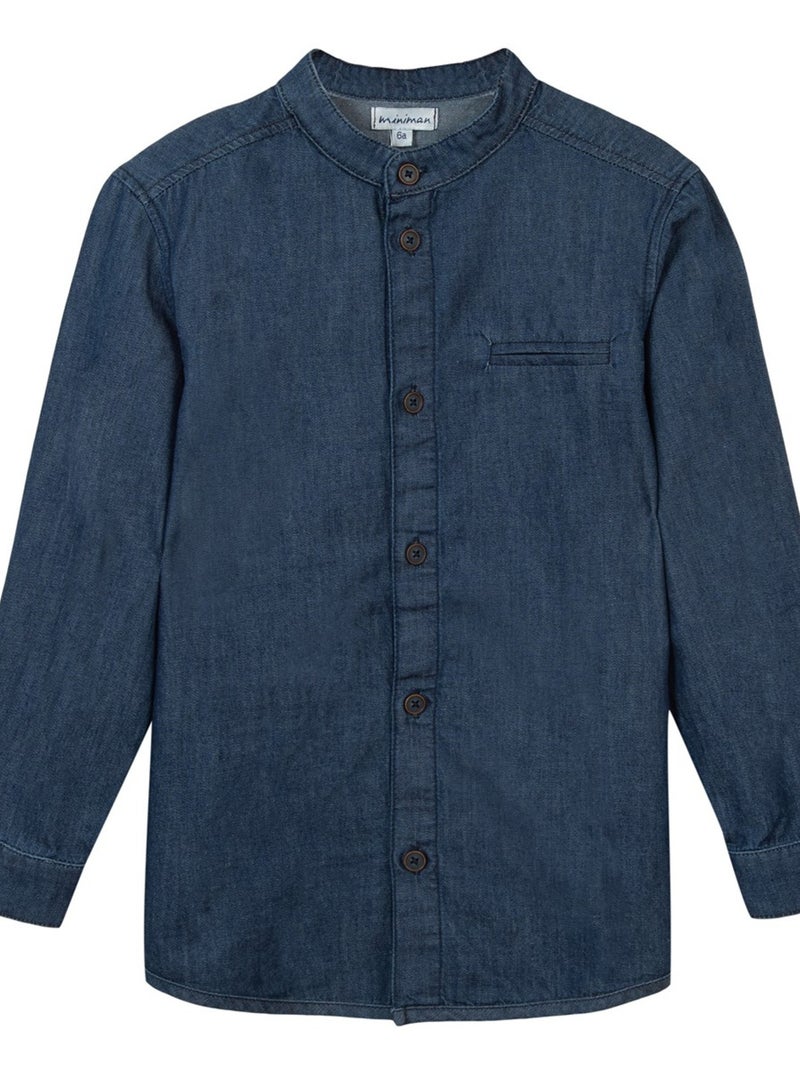 Chemise En Jean Manches Longues 'miniman' Bleu marine - Kiabi