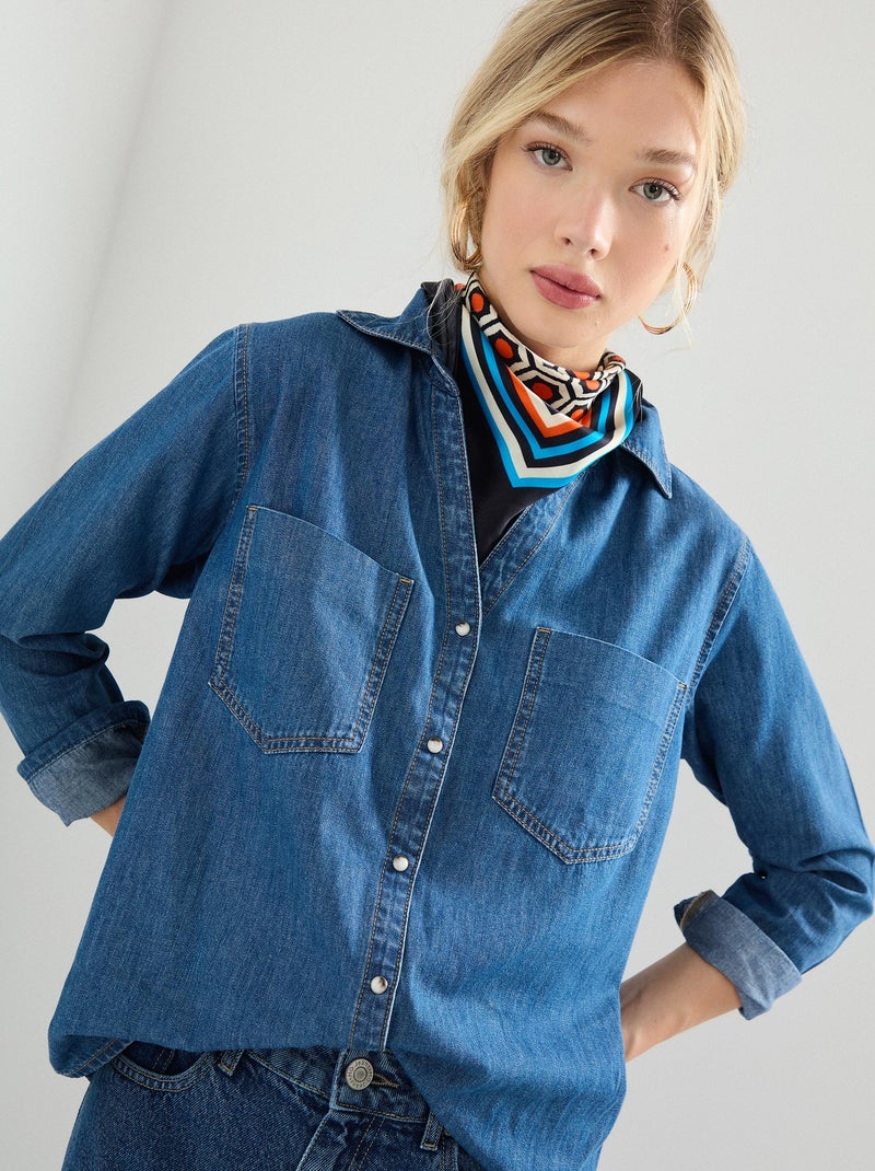 Chemise en jean, MO Fashion Bleu Kiabi