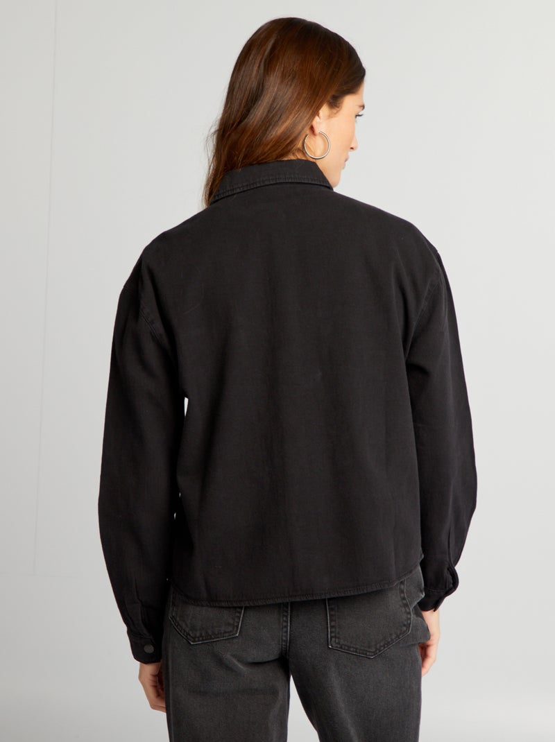 Chemise en jean Noir - Kiabi