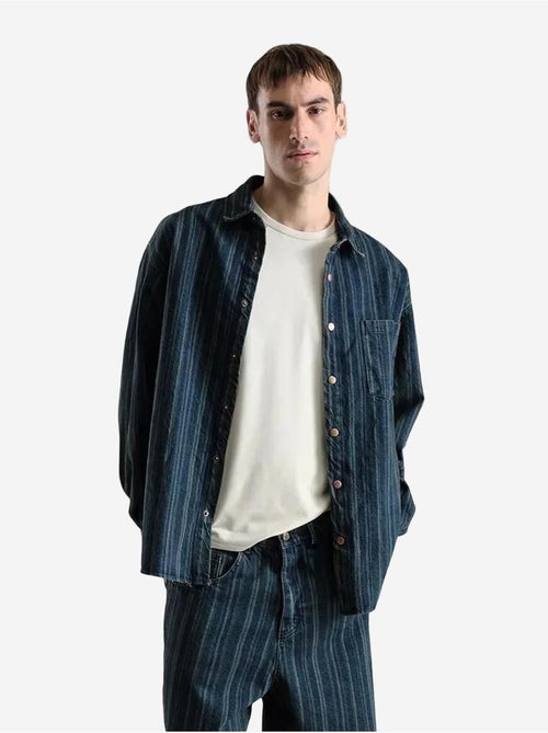 Chemise en jean rayée pour homme avec poches giesto - Kiabi Chemise en jean rayée pour homme avec poches giesto - Kiabi