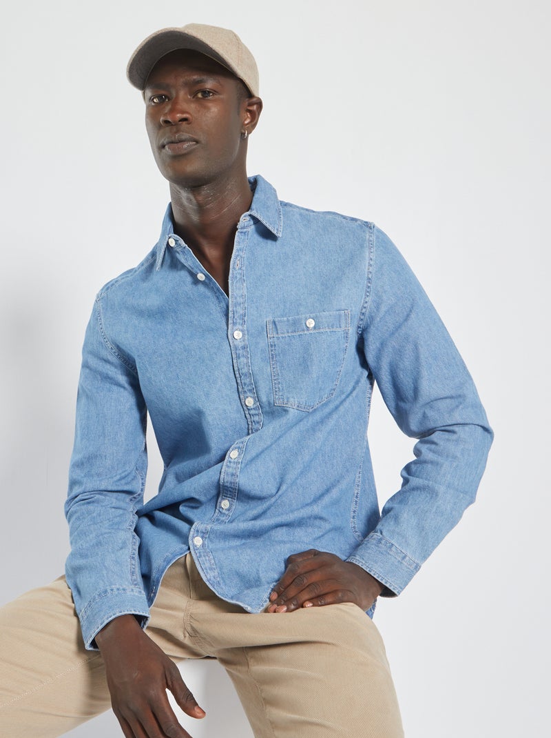 Chemise en jean regular Triple stone - Kiabi