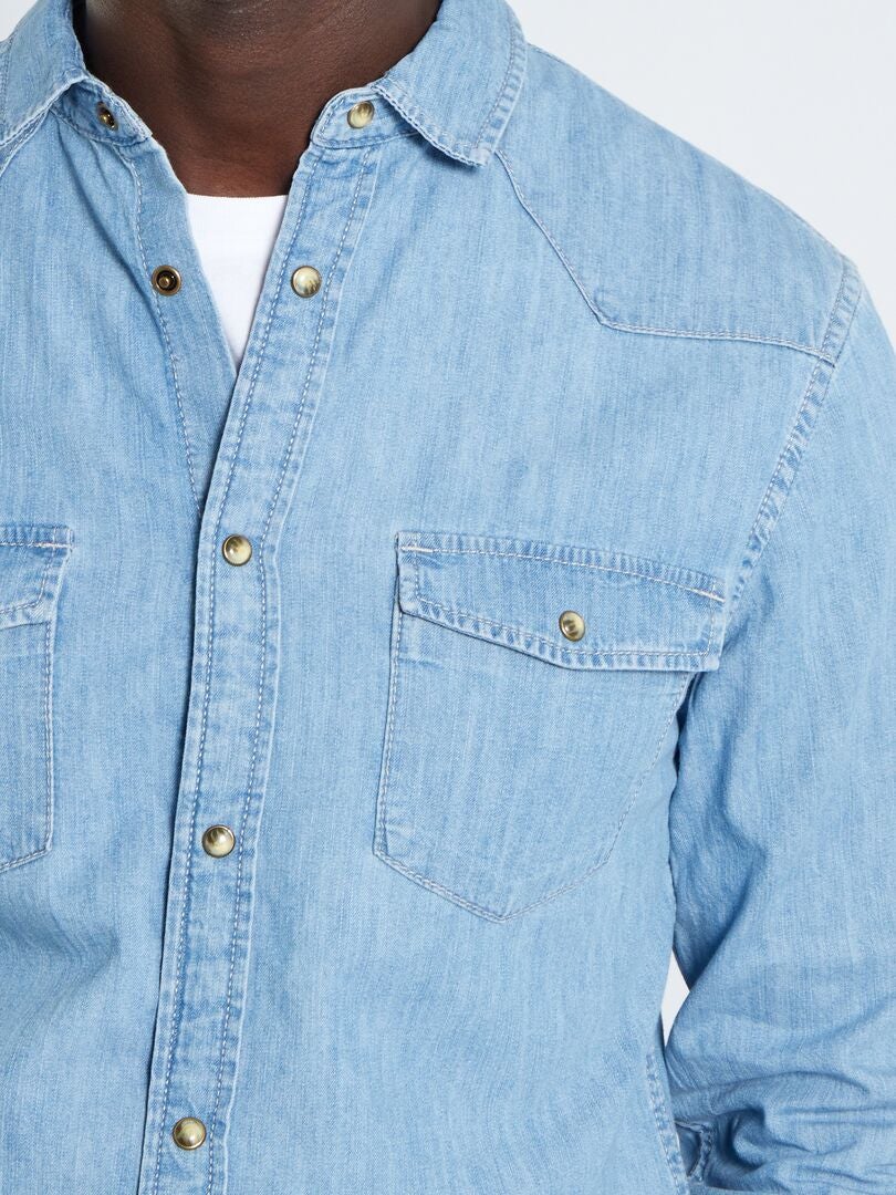 Chemise en jean regular Triple stone - Kiabi