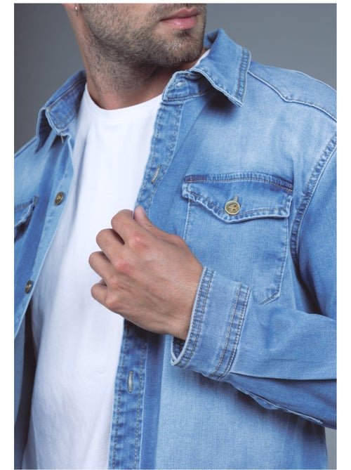 Chemise en jeans Kebello - Kiabi