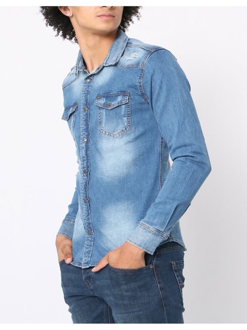 Chemise en jeans Slim Fit Kebello - Kiabi