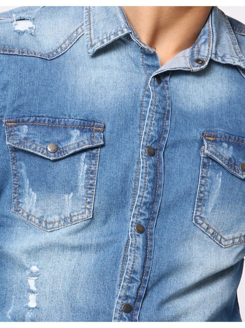 Chemise en jeans Slim Fit Kebello - Kiabi