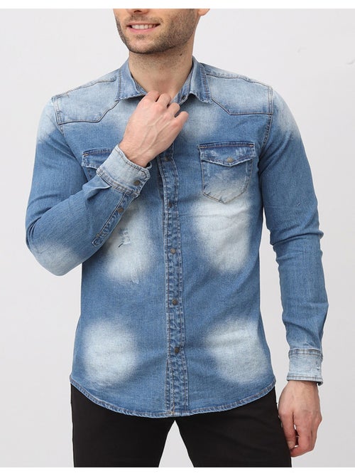 Chemise en jeans Slim Fit Kebello - Kiabi