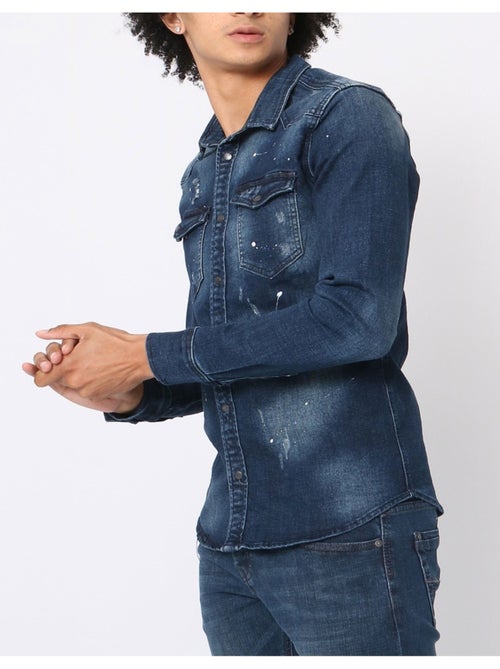Chemise en jeans Slim Fit Kebello - Kiabi