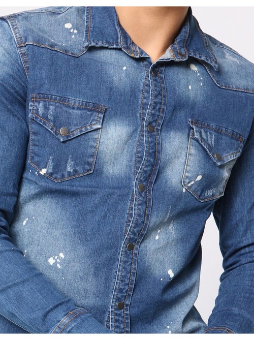 Chemise en jeans Slim Fit Kebello - Kiabi