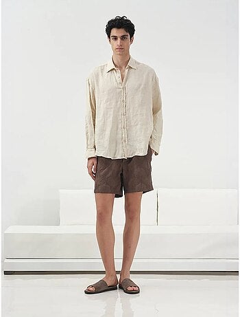 Chemise en lin boutonnée oversize giesto