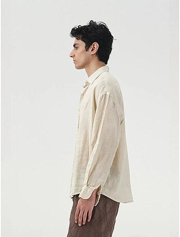 Chemise en lin boutonnée oversize giesto